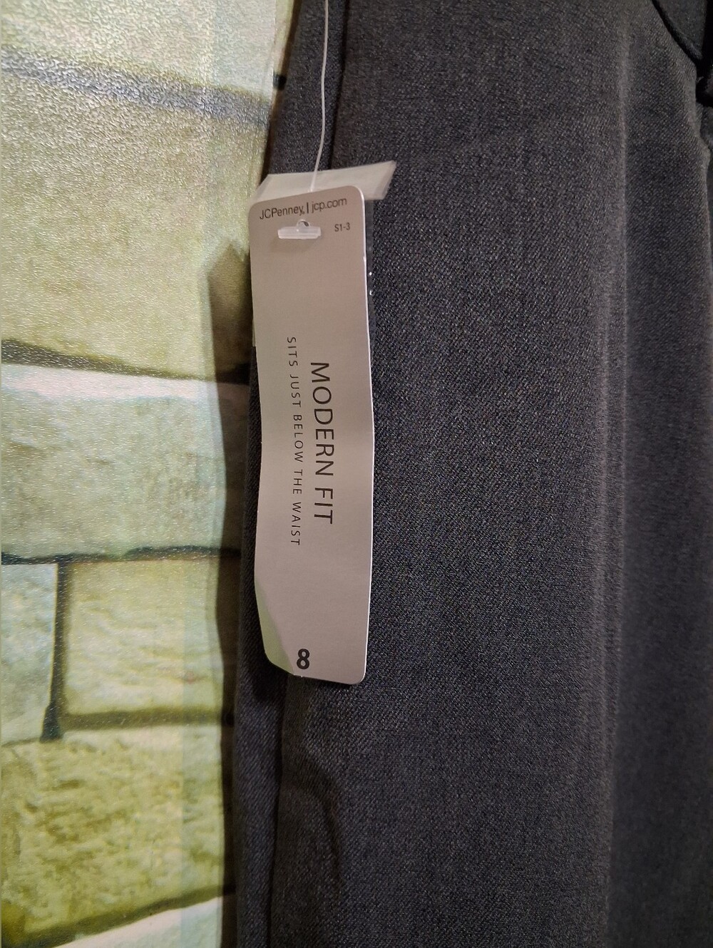 New Worthington Size 8 Gray Slacks Trousers Modern Fit - Picture 3 of 5